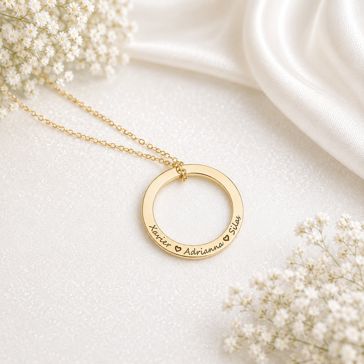 Circle of Love Name Necklace