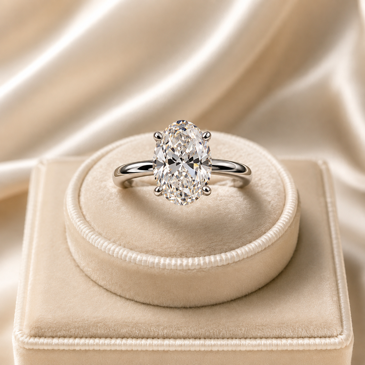 The Everlasting Oval Solitaire Ring