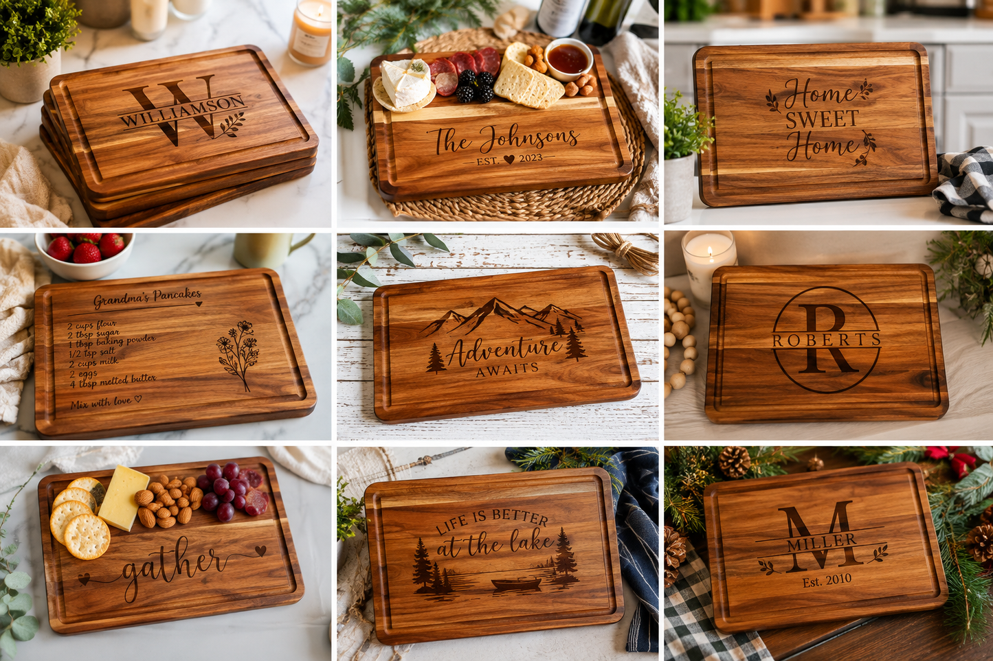 Personalized Wood Serving Tray