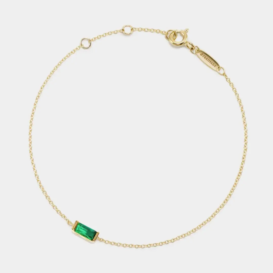 Baguette Birthstone Stacking Bracelet