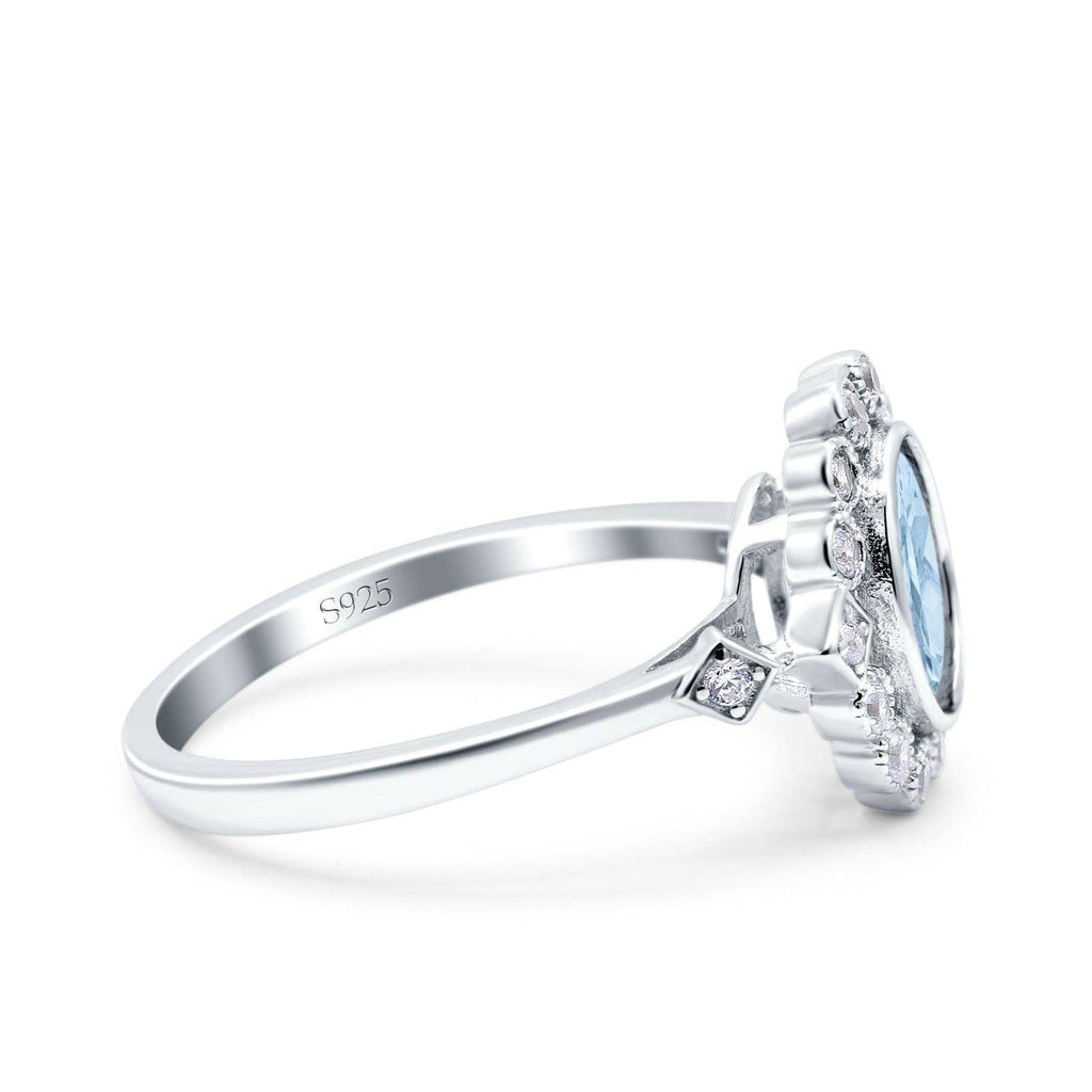 Ocean’s Embrace Halo Ring