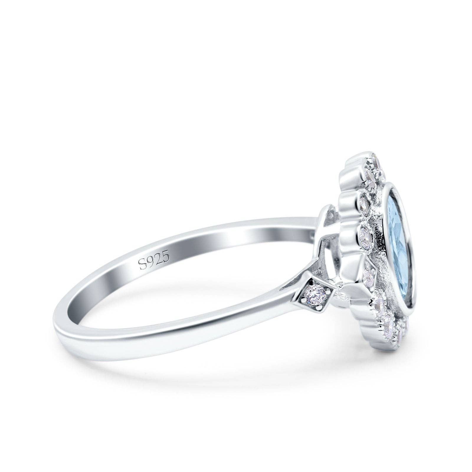 Ocean’s Embrace Halo Ring