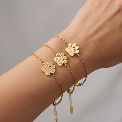 Paw Print Engravable Bracelet