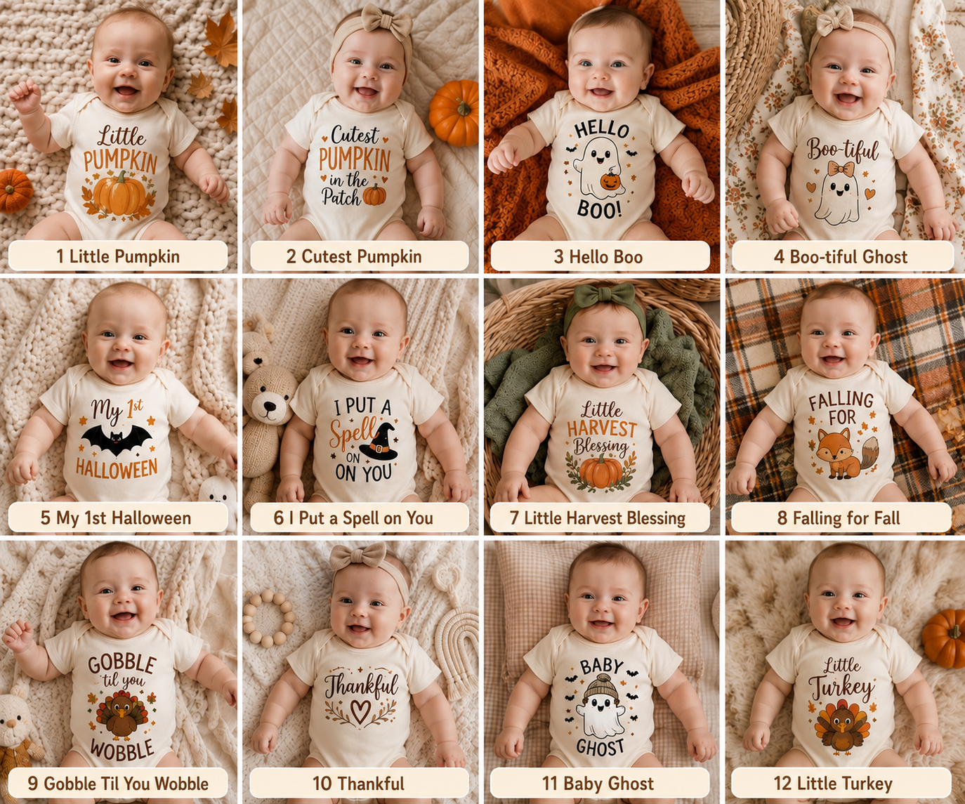 Custom Fall & Halloween Kids Tees