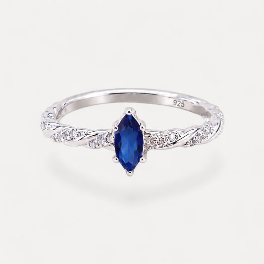 Blue Ridge Marquise Sterling Silver Ring