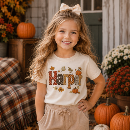 Personalized Autumn Name Tee