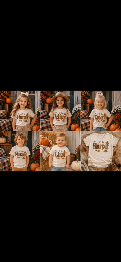 Personalized Autumn Name Tee