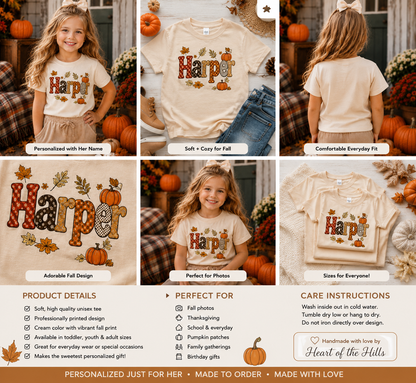 Personalized Autumn Name Tee