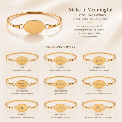Oval Engravable Bangle