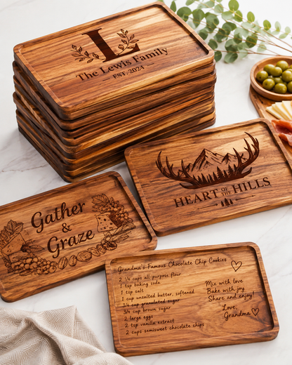 Personalized Wood Serving Tray