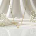 Stainless Steel Paperclip Carabiner Charm Holder Necklace: Stainless / 16"+2"