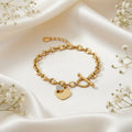 Golden Heart Charm Bracelet