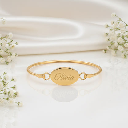 Oval Engravable Bangle