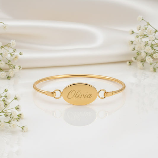 Oval Engravable Bangle