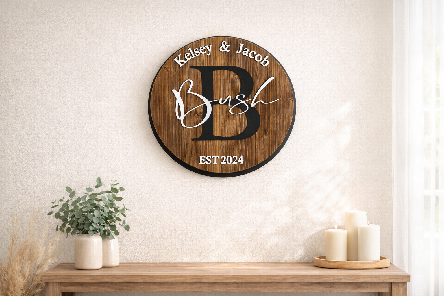 Custom Family Name Wood Sign