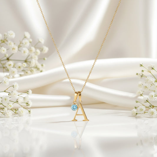 Signature Initial & Birthstone Necklace