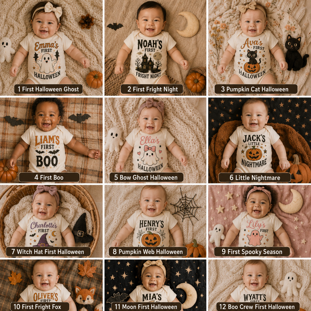 Custom Fall & Halloween Kids Tees