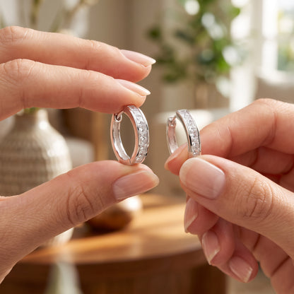 Silver Radiance Hoops