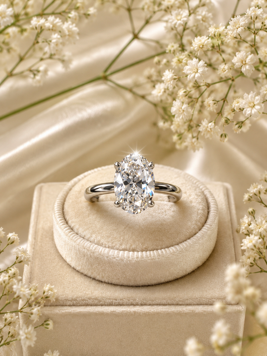 The Everlasting Oval Solitaire Ring