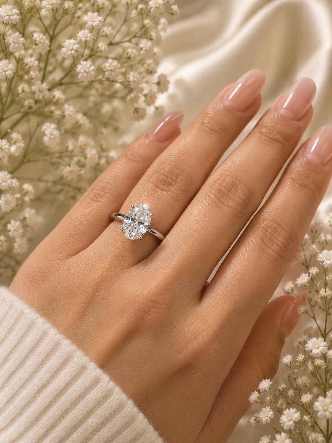 The Everlasting Oval Solitaire Ring