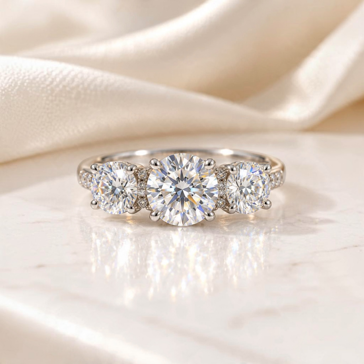 Radiant Promise Three-Stone Ring