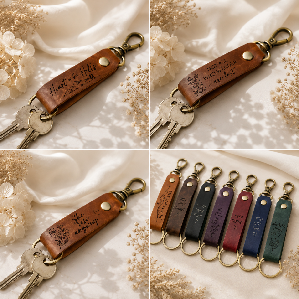 Personalized Leather Keychains