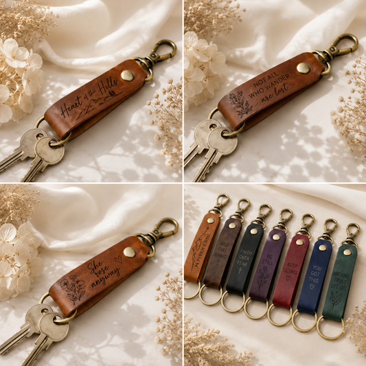 Personalized Leather Keychains