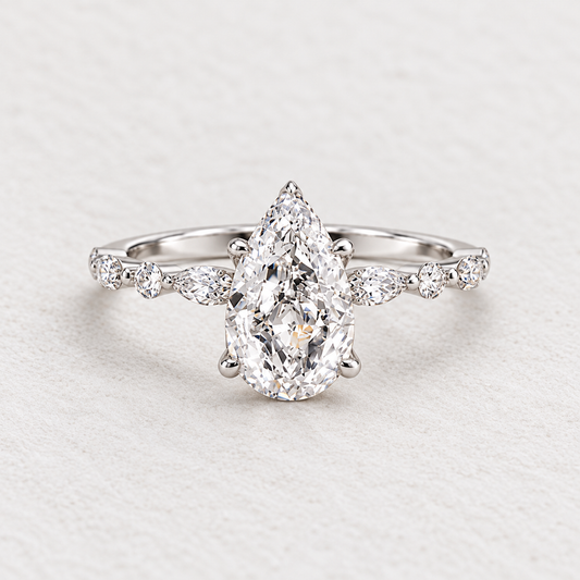Dewdrop Pear Engagement Ring