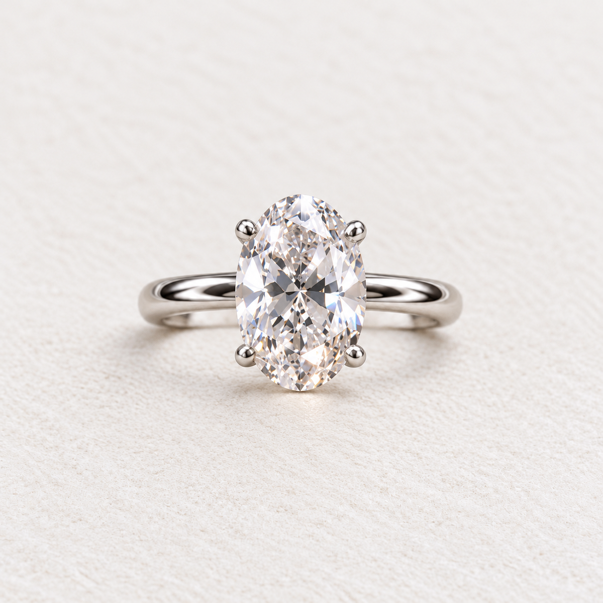 The Everlasting Oval Solitaire Ring