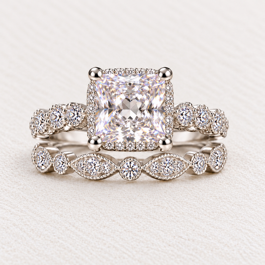 Hillside Vow Princess Bridal Ring Set
