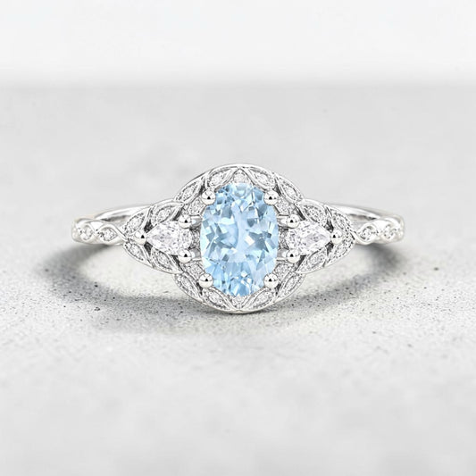 Something Blue Aquamarine Ring