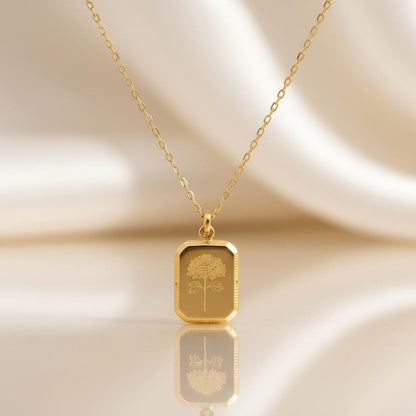 Radiant Frame Engravable Necklace