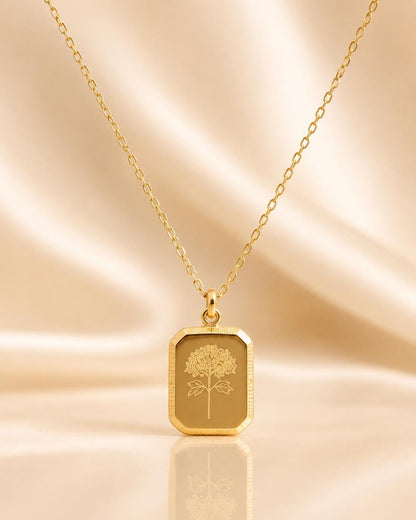 Radiant Frame Engravable Necklace