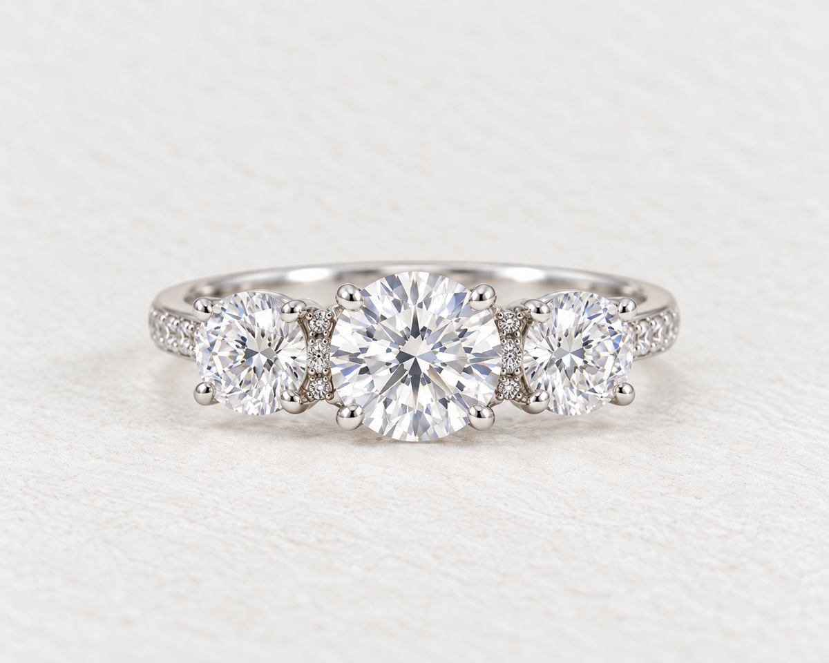 Radiant Promise Three-Stone Ring
